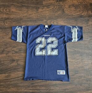 Vintage Logo 7 Dallas Cowboys Emmitt Smith Jersey